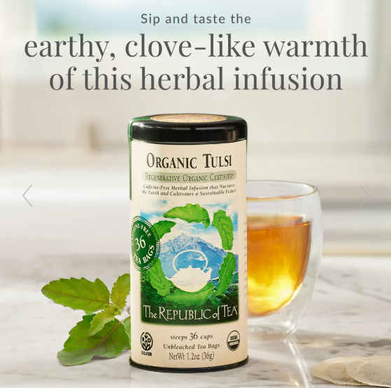 Regenerative Organic Certified Tulsi Herbal Tea