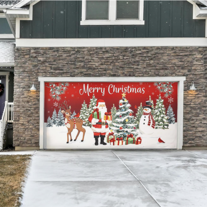 Holiday Double Garage Door Cover