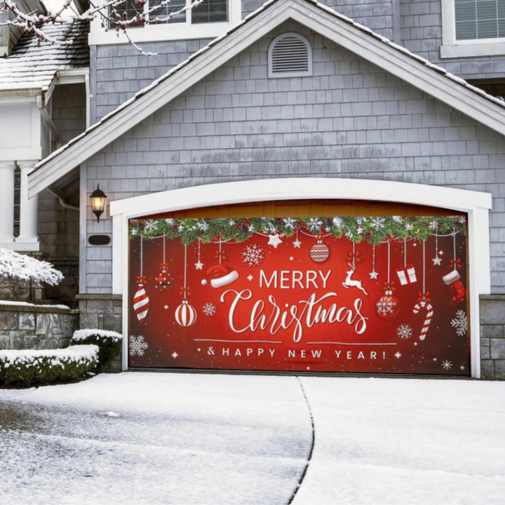 Holiday Double Garage Door Cover