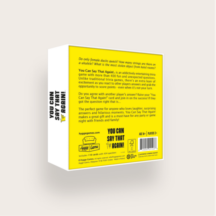 You Can Say That Again Card Game