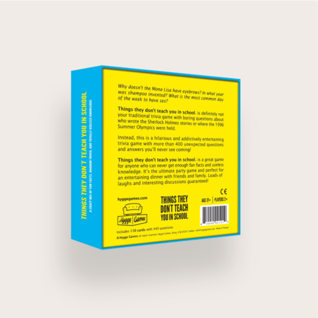 Things They Don't Teach You in School Card Game