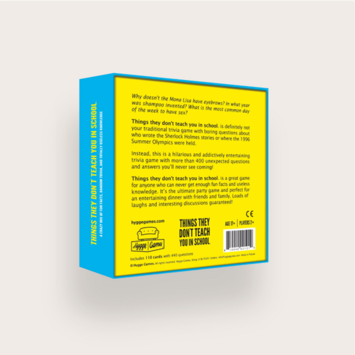 Things They Don't Teach You in School Card Game