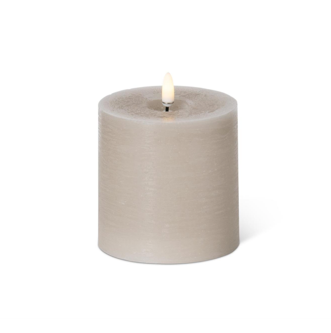 Taupe Pillar Candle