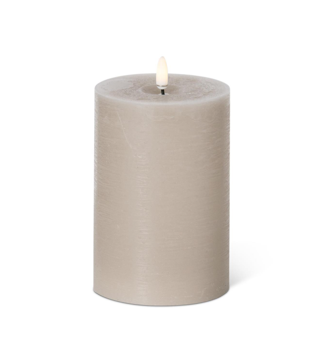 Taupe Pillar Candle