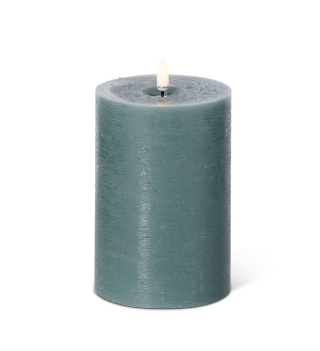 Dark Green Pillar Candle