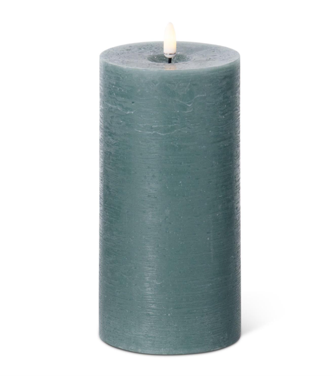 Dark Green Pillar Candle