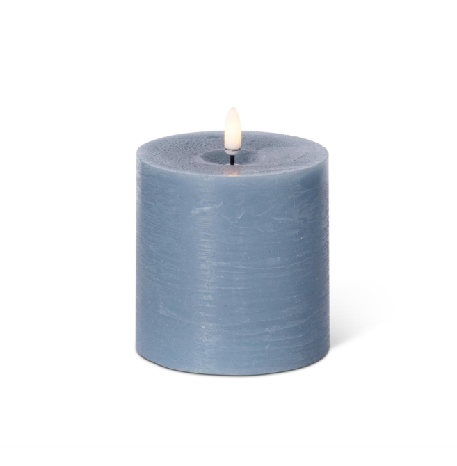 Light Blue Pillar Candle