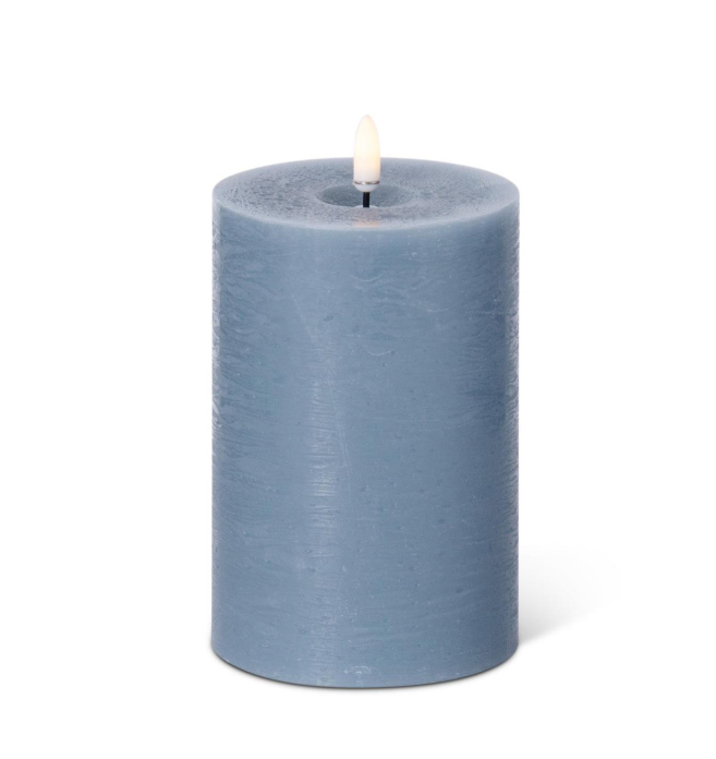 Light Blue Pillar Candle