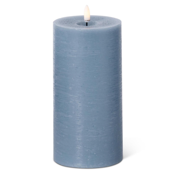 Light Blue Pillar Candle