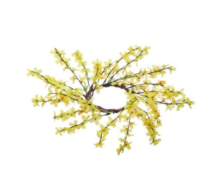 Wild Yellow Forsythia Candle Ring