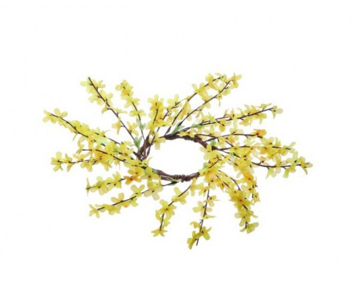 Wild Yellow Forsythia Candle Ring