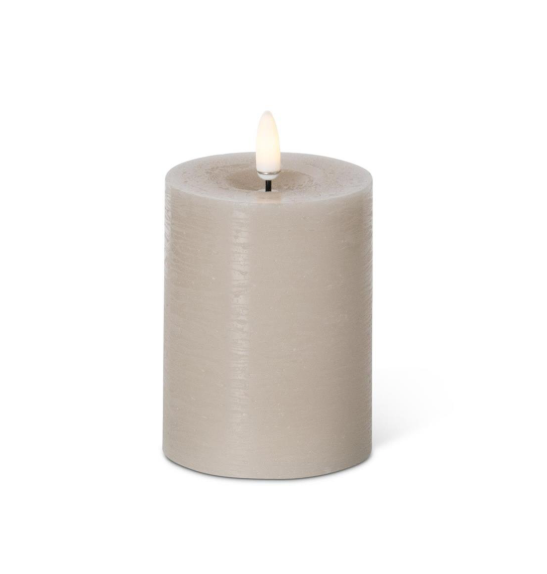 Taupe Pillar Candle