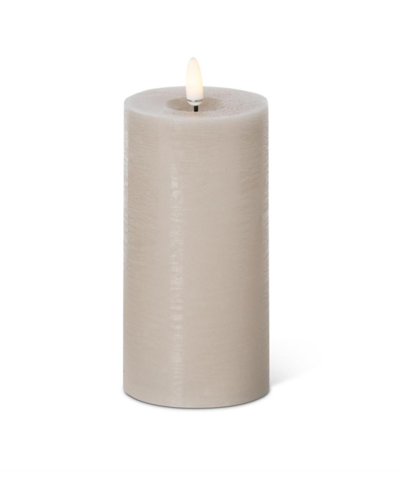 Taupe Pillar Candle