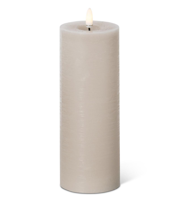 Taupe Pillar Candle