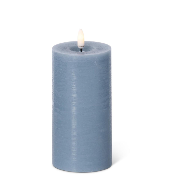 Light Blue Pillar Candle