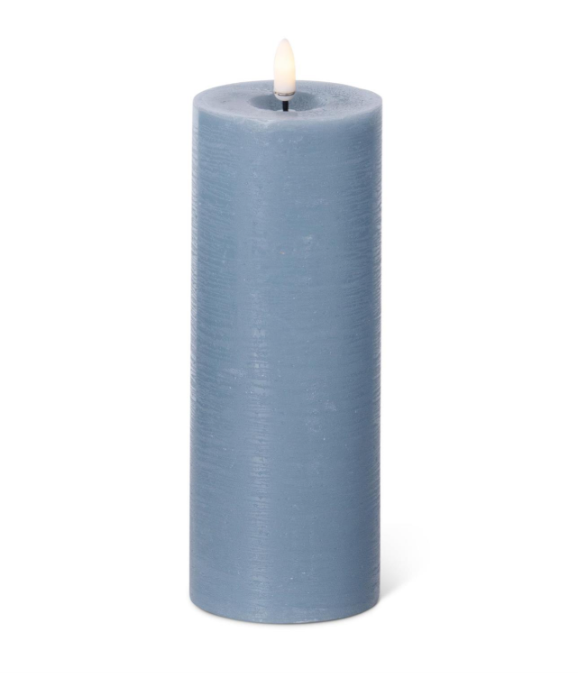 Light Blue Pillar Candle
