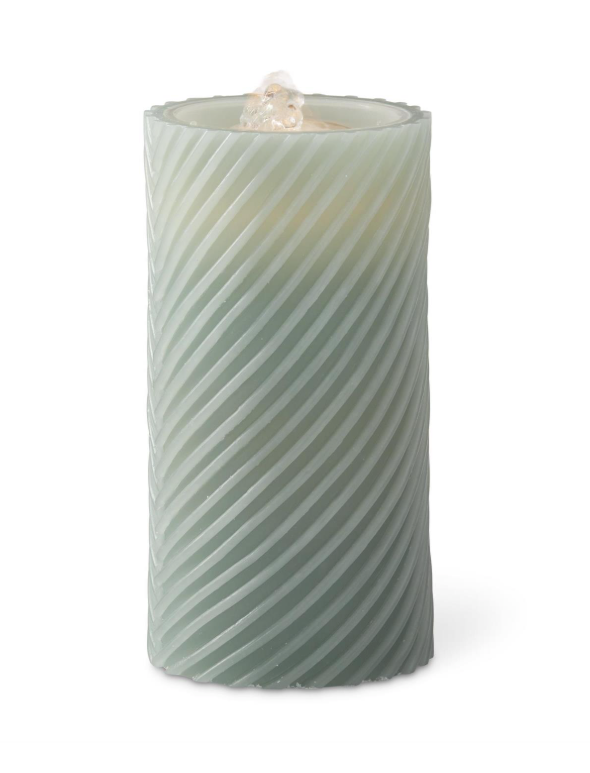 Spiral Wax Pillar Water Candle