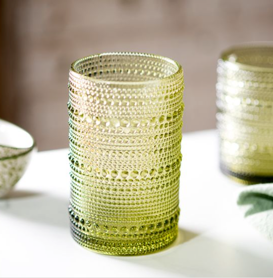 Beaded Hiball Glass