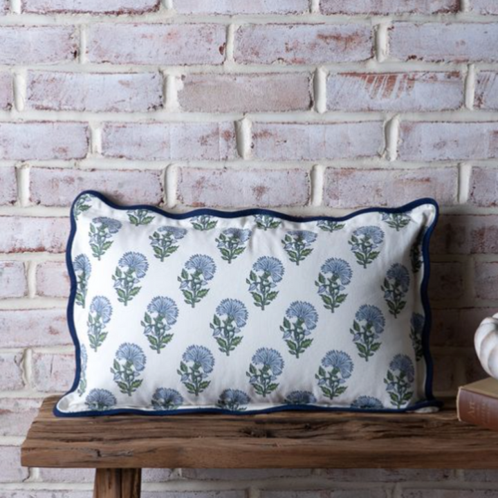 Light Blue Aster Pillow