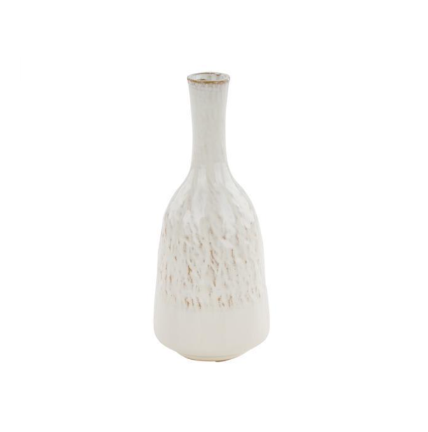 White textured vase on a white background