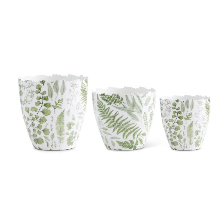 Fern Enameled Iron Pot