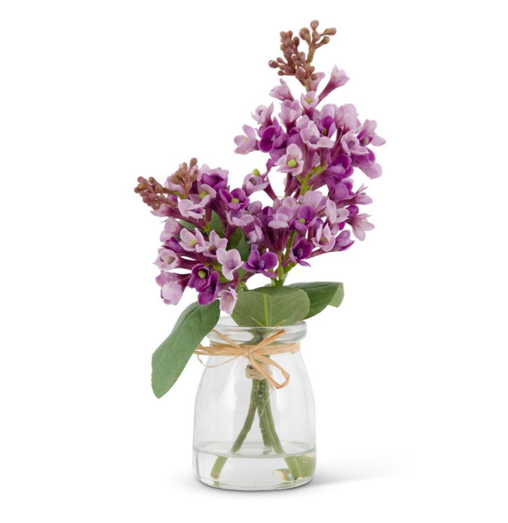 Lilac Faux Floral Vase Arrangement