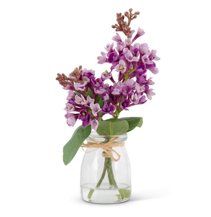 Lilac Faux Floral Vase Arrangement