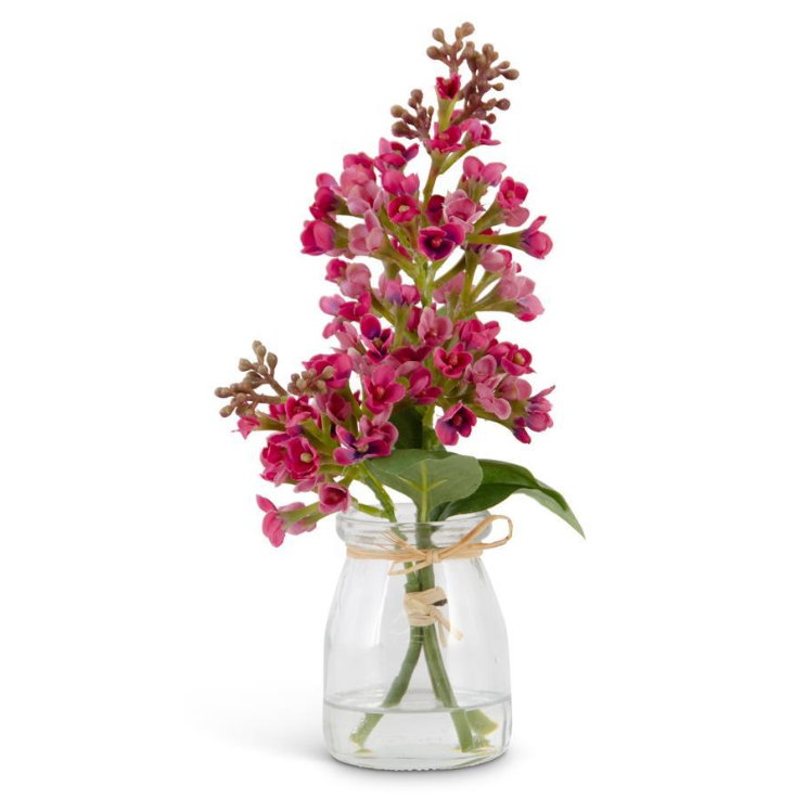 Lilac Faux Floral Vase Arrangement