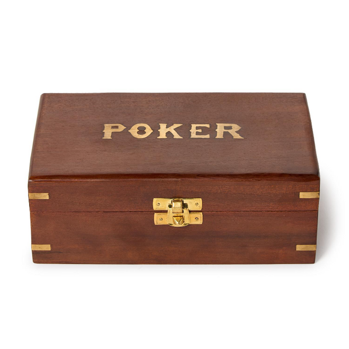 Wooden Boxed Poker Set