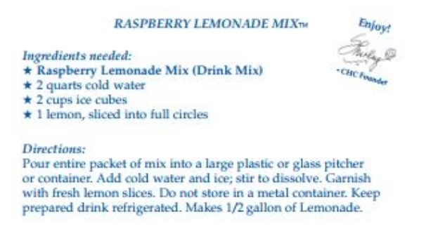Raspberry Lemonade Drink Mix