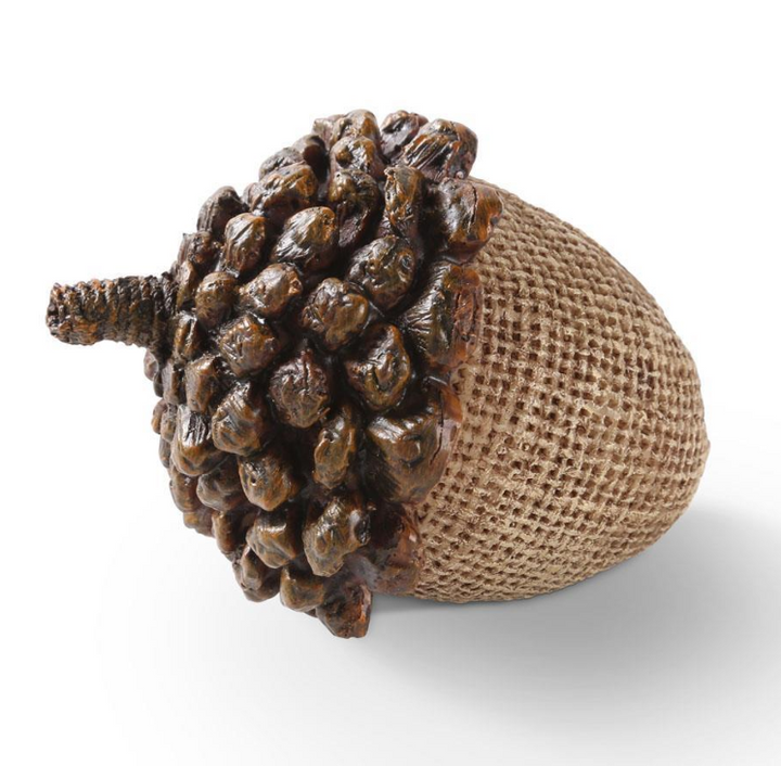 Pinecone Topped Acorn Accent