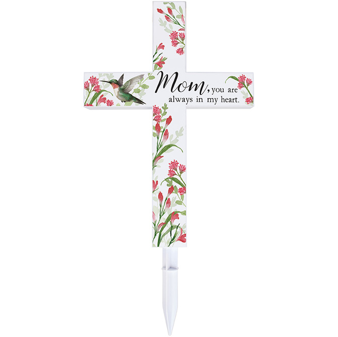 Solar Memorial Cross Stake