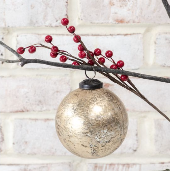 Antique Gold Foil Round Ornament (photos)