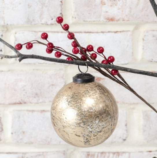 Antique Gold Foil Round Ornament (photos)