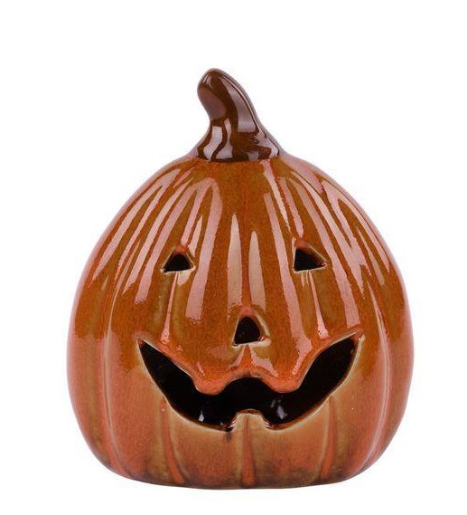 Glazed Stoneware Jack O Lantern