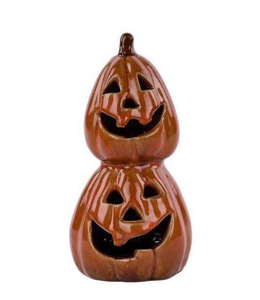 Glazed Stoneware Jack O Lantern