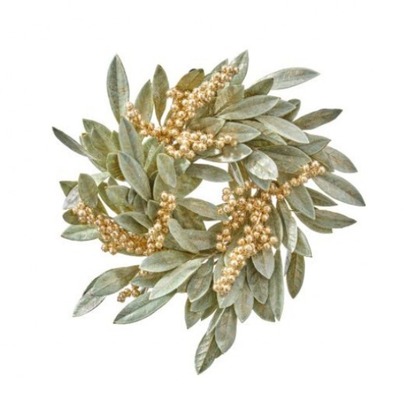 Gold Berry Bay Leaf Wreath (photos)