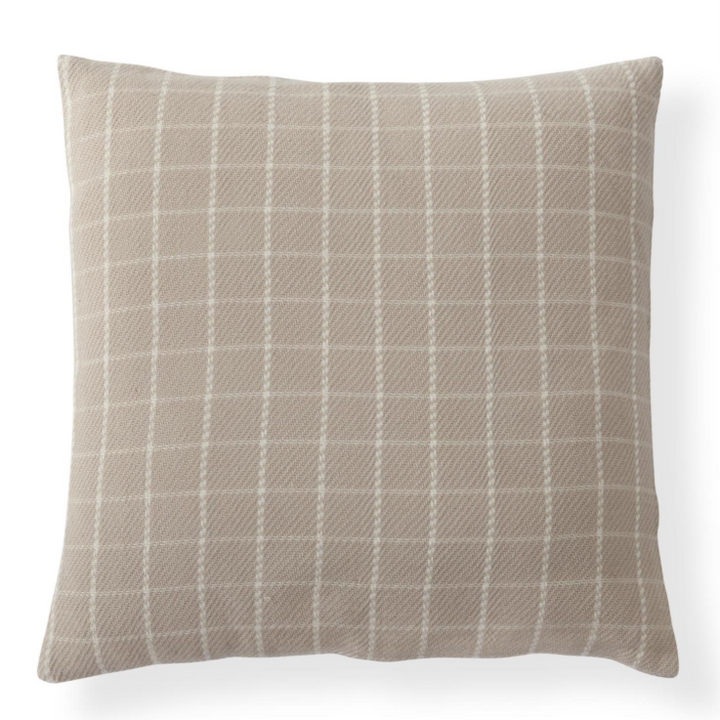 Beige & Cream Plaid Pillow