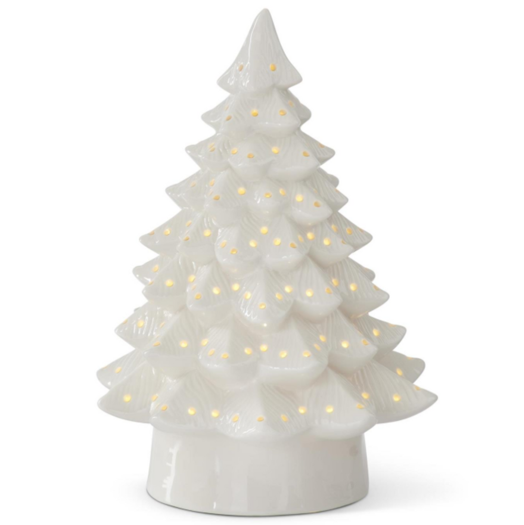 White Ceramic LED Tree