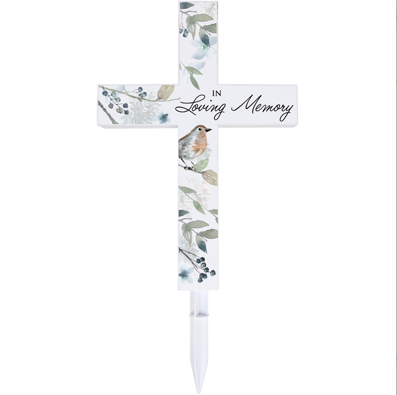 Solar Memorial Cross Stake