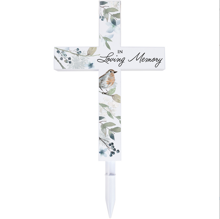 Solar Memorial Cross Stake