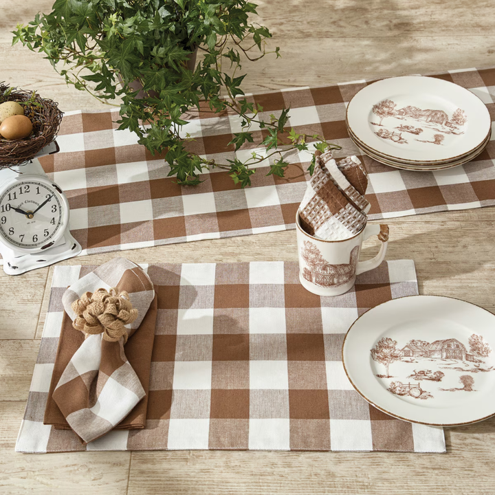 Wicklow Check Brown & Cream Placemat