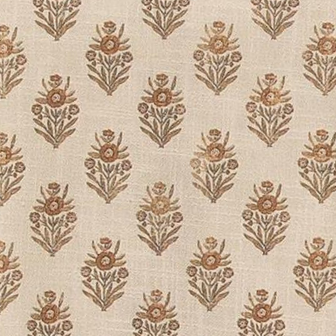 Terracotta Floral Tea Towel