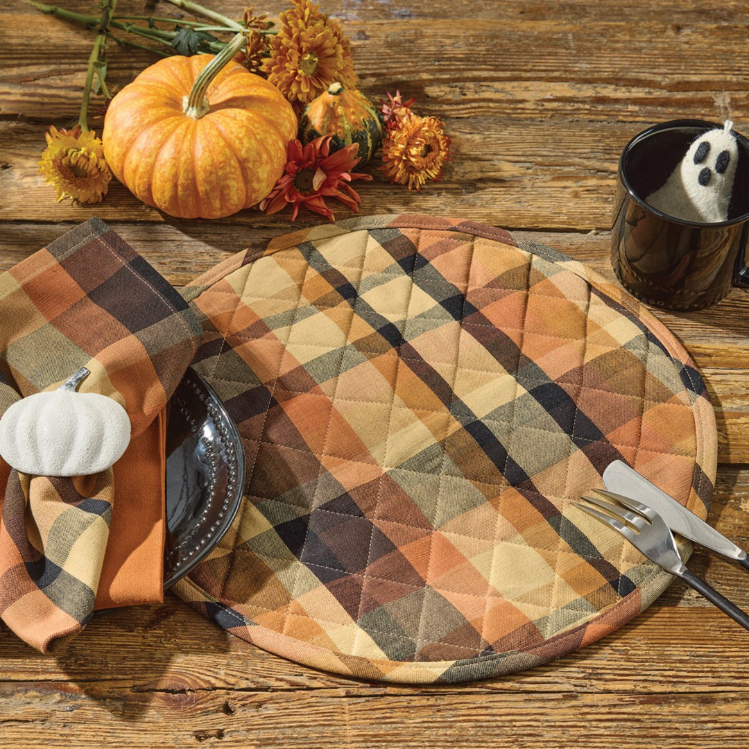Let's Go Pickin Round Quilted Placemat