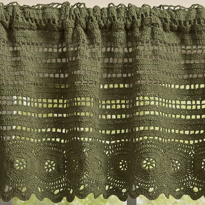 Matcha Green Crochet Valance