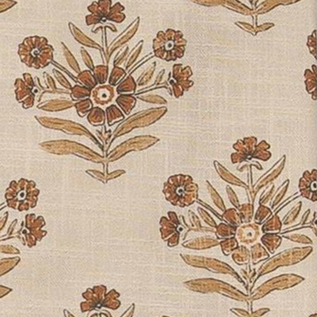 Terracotta Floral Tea Towel