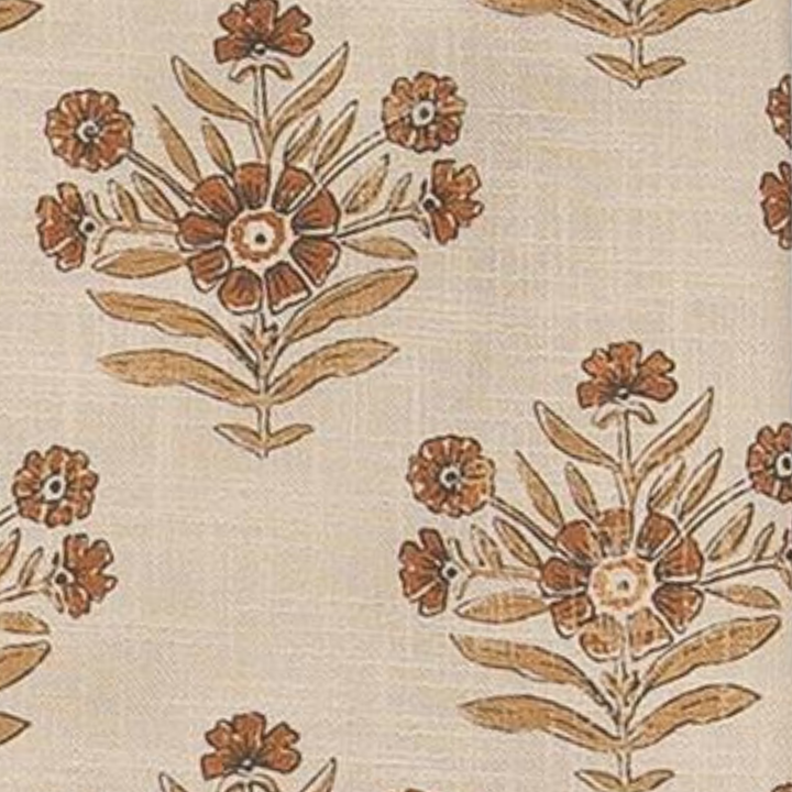 Terracotta Floral Tea Towel