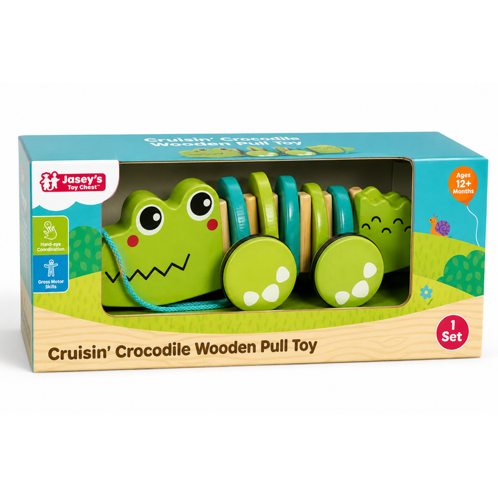 Wooden Crocodile Pull Toy