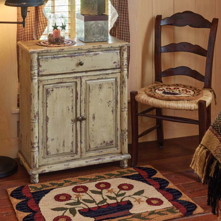 Flower Basket Hooked Chair Pad