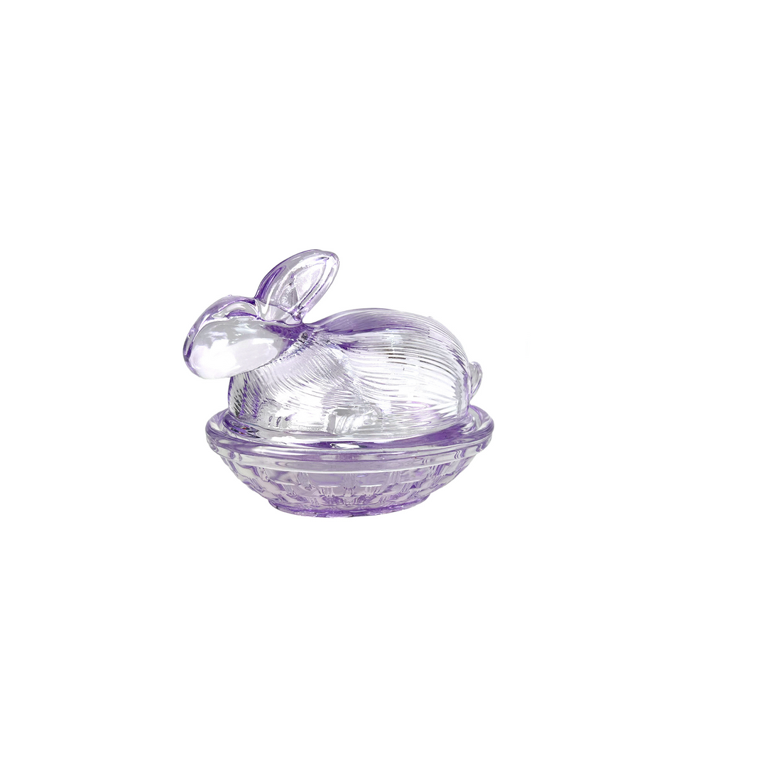 Glass Bunny Trinket Dish